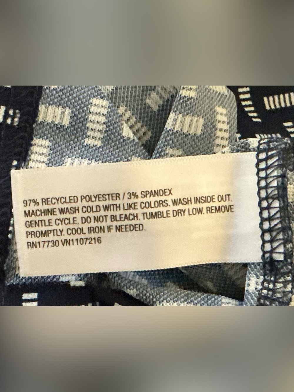 Goodfellow & Co Navy and White Geometric-Print Polo (NWT) - Picture 7 of 7